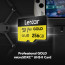 LEXAR PROFESSIONAL GOLD MICRO SDXC 256GB UHS-II V60 R280/W180MB/S LMSGOLD256G-BNNNG