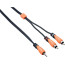 BESPECO SLYMSR180 3.5MM STEREO JACK MALE TO 2X RCA MALE 1.8M