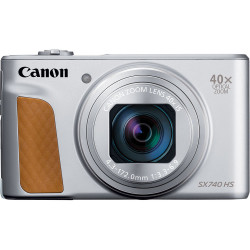 фотоапарат Canon PowerShot SX740 HS Travel Kit (Сребърен)