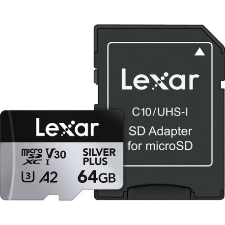 Professional Silver Plus Micro SDXC 64GB UHS-I