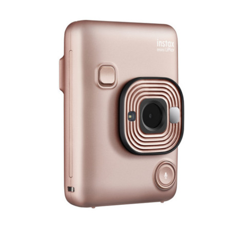 {5F} FUJIFILM INSTAX MINI LIPLAY CAMERA STONE BLUSH GOLD SN/9TN25172