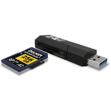 четец Delkin Devices Advantage+ Dual Slot SD/Micro SD