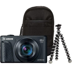 фотоапарат Canon PowerShot SX740 HS Lite Travel Kit (черен)