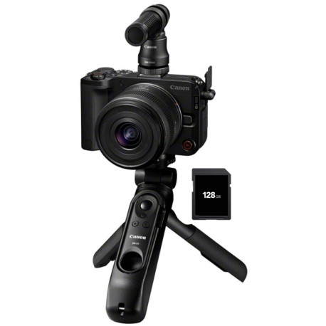  фотоапарат за влогинг Canon EOS R50 V Content Creator Kit + обектив Canon RF 50mm f/1.8 STM