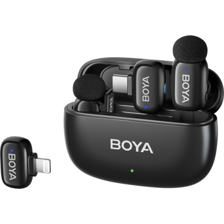 Microphone BOYA Mini-12 Wireless USB-C + Lightning Microphone System (black)