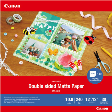 Photographic Paper Canon MP-101D 12 x 12 Double-Sided Matte Photo Paper 30 sheets