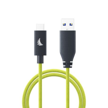 кабел Angelbird USB-A-to-C 3.2 Solid Flex Cable Lime (32 cm)