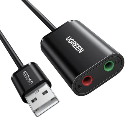 кабел Ugreen 30724 USB-A към 3.5 мм аудио адаптер