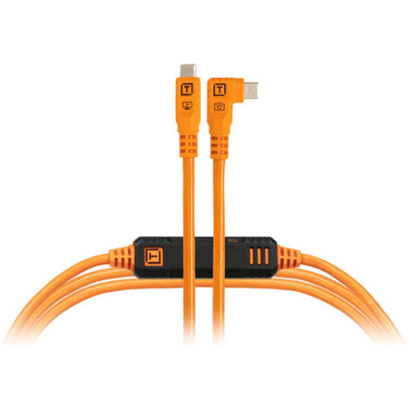 cable Tether Tools Optima CUC15RTG2-ORG USB-C to USB-C Right Angle 4.6m (orange) cable Tether Tools Optima CUC15RTG2-ORG USB-C to USB-C Right Angle 4.6m (orange)