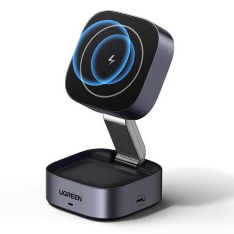 Charger Ugreen W526 2 in 1 Magnetic Wireless Charger Iphone/AirPods Charger Ugreen W526 2 in 1 Magnetic Wireless Charger Iphone/AirPods