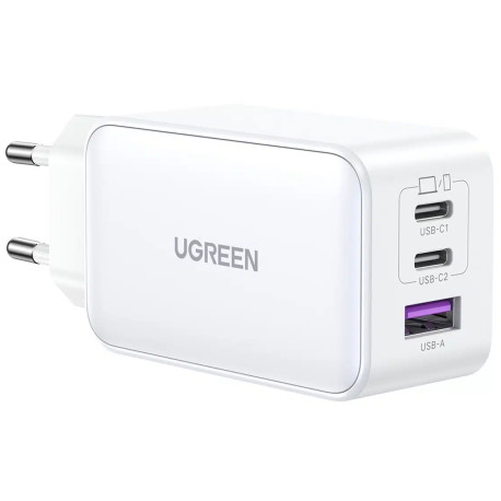 зарядно устройство Ugreen CD244 Nexode 3-Port Gan Fast Charger 65W (бял)