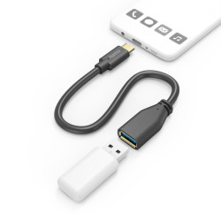 аксесоар Hama 201605 USB-C (м) към USB-A Adapter (ж) 0.15m (черен) аксесоар Hama 201605 USB-C (м) към USB-A Adapter (ж) 0.15m (черен)