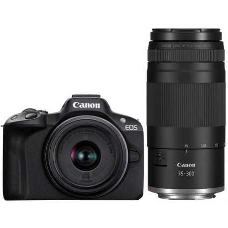  Canon EOS R50 + обектив Canon RF-S 18-45mm + обектив Canon RF 75-300mm F/4-5.6 + батерия Canon LP-E17
