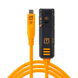 кабел Tether Tools Optima TBP3G2-ORG USB-C Locking Extension 4.8m (оранжев)