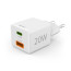 Charger Hama 201991 Fast Mini Charger USB-C/USB-A 20W (white)