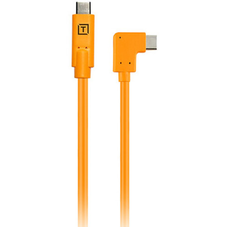кабел Tether Tools Optima CUCRTC1G2-ORG USB-C към USB-C Right Angle 51cm (оранжев)