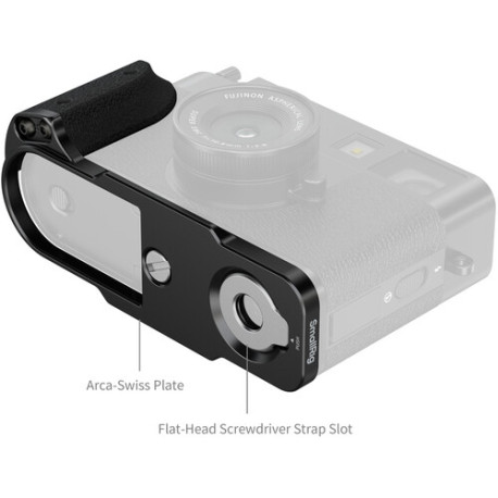 SMALLRIG X Impugnatura A L Per Fujifilm X Half – Piastra Arca Integrata, Manico In Silicone Ergonomico, Copertura Hot Shoe, Grigio Carbone – 5217