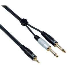 Bespeco EAGLE PRO Cable 3.5 mm TRS – 2 x 6.3 mm TS (150 см) Bespeco EAGLE PRO Cable 3.5 mm TRS – 2 x 6.3 mm TS (150 см)