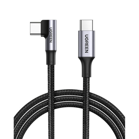 кабел Ugreen US334 USB-C/USB-C Fast Charging Angle Cable 100W 1м