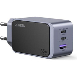 зарядно устройство Ugreen X553 Nexode Air 3-Port 2XUSB-C/USB-A GAN Fast Charger 65W зарядно устройство Ugreen X553 Nexode Air 3-Port 2XUSB-C/USB-A GAN Fast Charger 65W