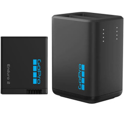 GoPro Dual-Battery Charger + Enduro 2 Battery - GoPro MISSION 1 / HERO13 Black GoPro Dual-Battery Charger + Enduro 2 Battery - GoPro MISSION 1 / HERO13 Black