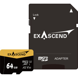 Memory card Exascend Catalyst microSDXC 64GB + SD Adapter
