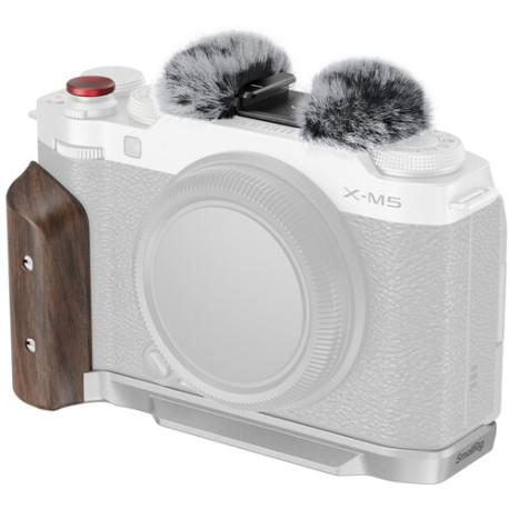 аксесоар Smallrig 5261 L-Shape Mount Plate With Wooden Handle For Fujifilm X-M5 (сребърен)