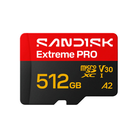 карта памет SanDisk Extreme PRO microSDXC 512GB UHS-I U3 + SD адаптер карта памет SanDisk Extreme PRO microSDXC 512GB UHS-I U3 + SD адаптер