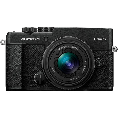  Camera OM SYSTEM (Olympus) PEN (black) + Lens OM SYSTEM (Olympus) Digital ZD Micro 14-42mm f/3.5-5.6 III (black)
